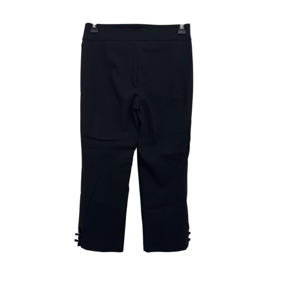 Counterparts Women SZ M Black Stretch Pull On Capri Pants Ankle Buckle Detail - Picture 7 of 10